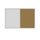 Ghent Aluminum Framed Markerboard and Cork Combo Board, 2'H x 3'W