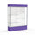 Spirit  60''W x 80''H x 16''D  Lighted Floor Case, White Back, Satin Finish, Purple Base and Top - Waddell