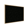 36.0''x46.5'' Wood Fr, Oak Finish Recycled Rubber Bulletin Board - Confetti - Ghent
