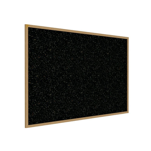36.0''x46.5'' Wood Fr, Oak Finish Recycled Rubber Bulletin Board - Confetti - Ghent