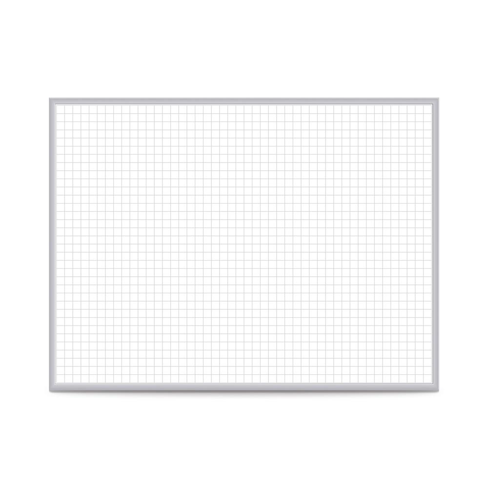 Ghent 1''x1'' Grid Magnetic Whiteboard, 4’H x 6’W