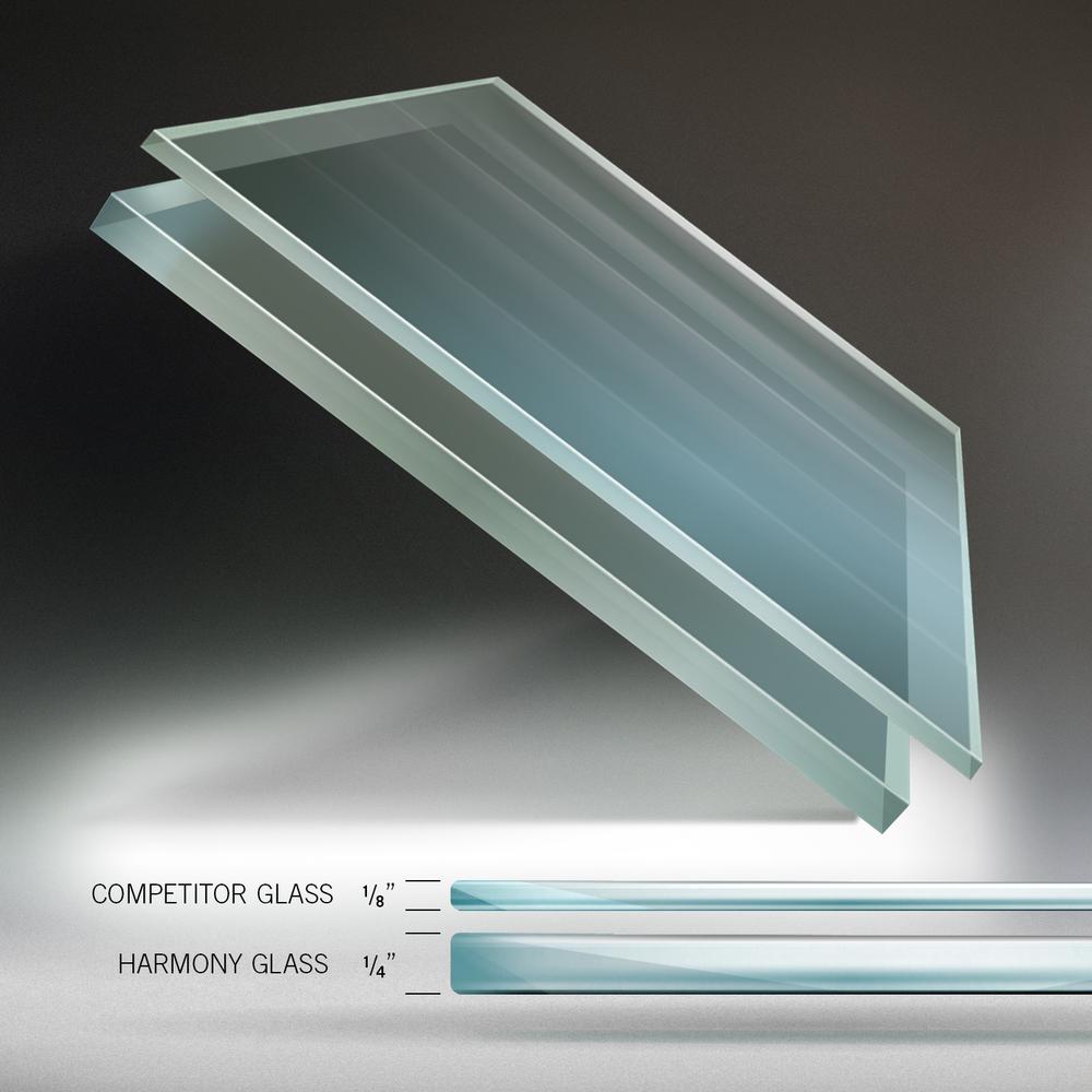 Ghent Harmony Glass Whiteboard with Square Corners, 4'H x 5'W, White