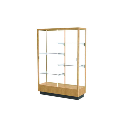 Heritage  48''W x 70''H x 18''D  Floor Case, White Back, Hardwood Natural Maple Finish - Waddell