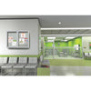 48''x72'' 3-Door Satin Aluminum Frame Enclosed Vinyl Bulletin Board - Silver - Ghent