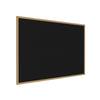 48.5''x72.5'' Wood Fr, Oak Finish Recycled Rubber Bulletin Board - Black - Ghent