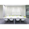 Ghent 4'x6' Harmony Frosted Glass Board - Radius Corners - 4 Markers and Eraser