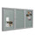 48''x72'' 3-Door Satin Aluminum Frame Enclosed Vinyl Bulletin Board - Silver - Ghent