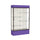 Spirit  48''W x 80''H x 16''D  Lighted Floor Case, Plaque Back, Dk. Bronze Finish, Purple Base and Top - Waddell