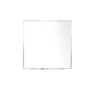 Ghent Magnetic Porcelain Whiteboard with Aluminum Frame, 4'H x 4'W