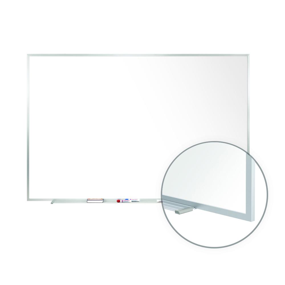 Ghent Non-Magnetic Whiteboard with Aluminum Frame, 3'H x 5'W