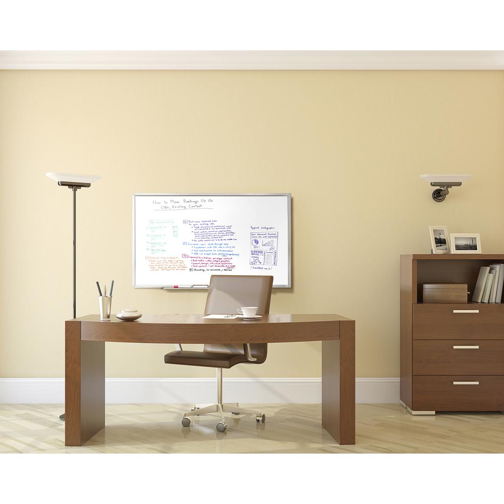 Ghent Non-Magnetic Whiteboard with Aluminum Frame, 4'H x 4'W