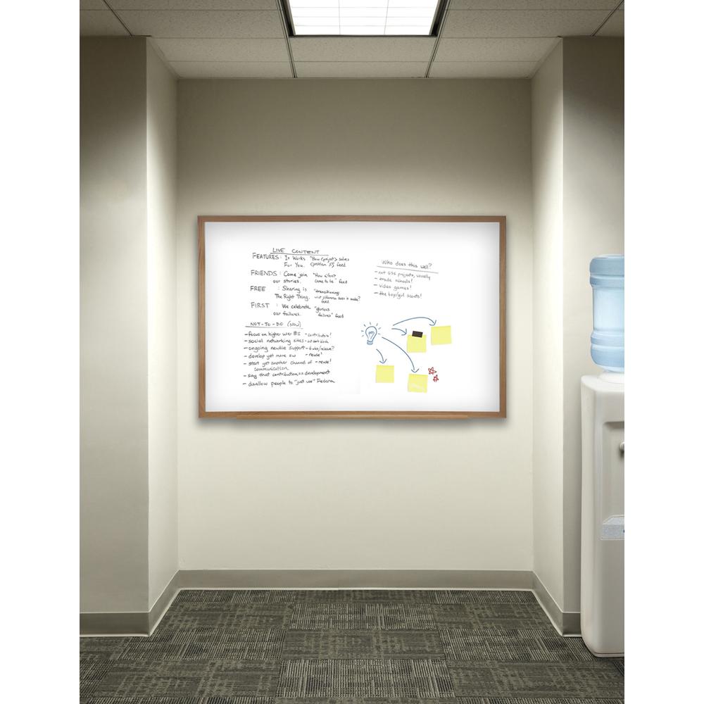 Ghent Non-Magnetic Whiteboard with Wood Frame, 4'H x 5'W