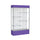 Spirit  48''W x 80''H x 16''D  Lighted Floor Case, White Back, Satin Finish, Purple Base and Top - Waddell