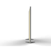Ghent Floor Partition with Aluminum Frame and 2 Split Panel Infill, Porcelain and Carmel Vinyl, 72''H x 48''W