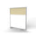 Ghent Floor Partition with Aluminum Frame and 2 Split Panel Infill, Porcelain and Carmel Vinyl, 54''H x 48''W