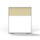 Ghent Floor Partition with Aluminum Frame and 2 Split Panel Infill, Porcelain and Carmel Vinyl, 54''H x 48''W