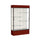 Spirit  48''W x 80''H x 16''D  Lighted Floor Case, Plaque Back, Dk. Bronze Finish, Maroon Base and Top - Waddell