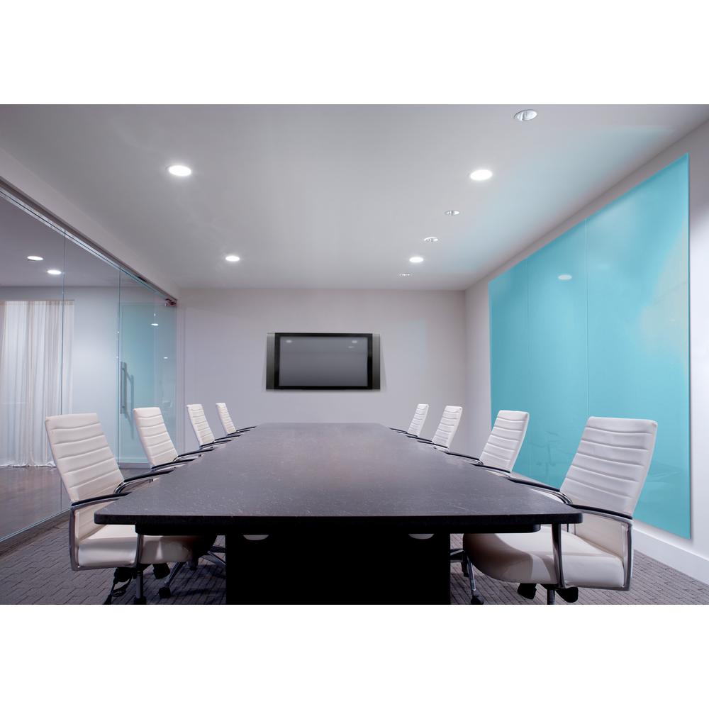 Ghent Aria 3'H x 2'W Magnetic Glass White Board, Gray Surface, Vertical, 4 Rare Earth Magnets, 4 Markers and Eraser