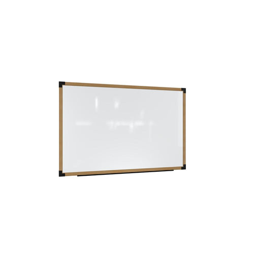 Ghent Prest Wall Whiteboard, Magnetic, Natural Oak Frame, 3'H x 6'W