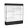 Spirit  72''W x 80''H x 16''D  Lighted Floor Case, White Back, Satin Finish, Black Base and Top - Waddell
