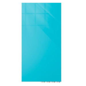 Ghent Aria 3'H x 2'W Magnetic Glass White Board, Gray Surface, Vertical, 4 Rare Earth Magnets, 4 Markers and Eraser
