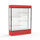 Spirit  60''W x 80''H x 16''D  Lighted Floor Case, White Back, Dk. Bronze Finish, Red Base and Top - Waddell