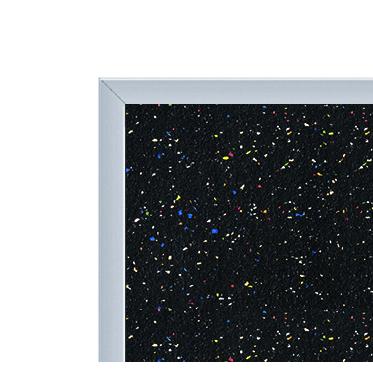 Ghent Recycled Bulletin Board with Aluminum Frame, 4'H x 5'W, Confetti