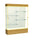 Reliant   60''W x 80''H x 16''D  Lighted Floor Case, Plaque Back, Champagne Finish,  Natural Oak Base - Waddell