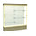 Reliant   72''W x 80''H x 16''D  Lighted Floor Case, Plaque Back, Champagne Finish,  Driftwood Base - Waddell