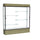 Reliant   72''W x 80''H x 16''D  Lighted Floor Case, White Back, Dk. Bronze Finish,  Driftwood Base - Waddell