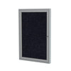 36''x36'' 1-Dr Satin Alum Fr Enclosed Recycled Rubber Bulletin Board - Confetti - Ghent