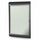 Ghent Silhouette 1 Door Enclosed Vinyl Bulletin Board with Black Frame, 4'H x 2'W, Silver