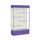 Spirit  48''W x 80''H x 16''D  Lighted Floor Case, Plaque Back, Satin Finish, Purple Base and Top - Waddell