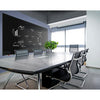 Ghent Aria 3'H x 4'W Magnetic Glass White Board, Gray Surface, Horizontal, 4 Rare Earth Magnets, 4 Markers and Eraser