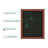 36.0''x46.5'' Aluminum Frame Recycled Rubber Bulletin Board - Black - Ghent