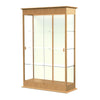 Varsity  48''W x 77''H x 18''D  Lighted Floor Case, Sliding Doors, Plaque Back, Natural Oak Finish - Waddell