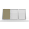 VisuALL PC Whiteboard Cabinet with Fabric Bulletin Board Exterior Doors, Beige - Ghent