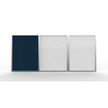 VisuALL PC Whiteboard Cabinet with Fabric Bulletin Board Exterior Doors, Blue - Ghent