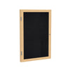 36''x36'' 1-Dr Wood Fr Oak Finish Enclsd Recycled Rubber Bulletin Board - Black - Ghent