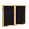 48''x60'' 2-Dr Wood Fr Oak Finish Enclsd Recycled Rubber Bulletin Board - Black - Ghent