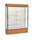 Reliant   60''W x 80''H x 16''D  Lighted Floor Case, Plaque Back, Dk. Bronze Finish,  Carmel Oak Base - Waddell
