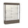 Reliant   60''W x 80''H x 16''D  Lighted Floor Case, Plaque Back, Dk. Bronze Finish,  Walnut Vinyl Base - Waddell