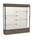 Reliant   72''W x 80''H x 16''D  Lighted Floor Case, Plaque Back, Dk. Bronze Finish,  Walnut Vinyl Base - Waddell
