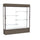 Reliant   72''W x 80''H x 16''D  Lighted Floor Case, White Back, Dk. Bronze Finish,  Walnut Vinyl Base - Waddell
