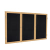 36''x72'' 3-Dr Wood Fr Oak Finish Enclsd Recycled Rubber Bulletin Board - Black - Ghent