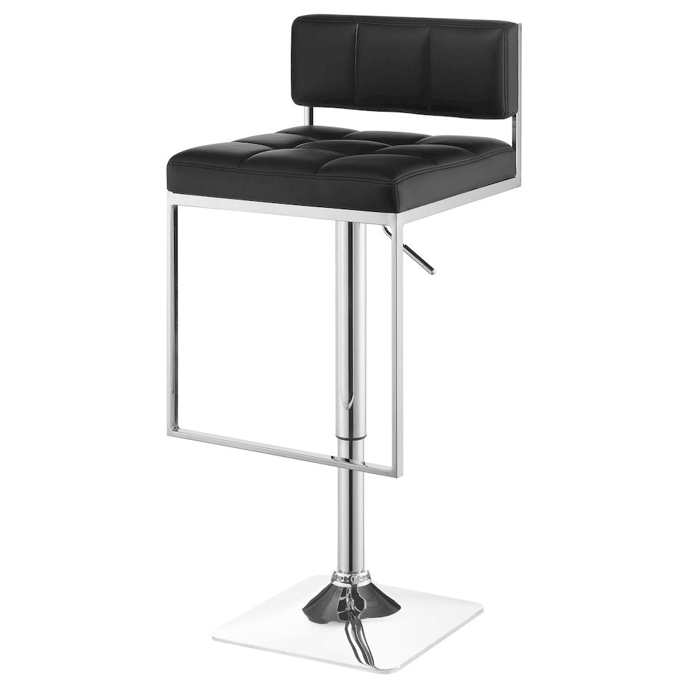 Alameda Adjustable Bar Stool Chrome and Black - Coaster Co. of America
