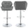 Berrington Upholstered Adjustable Bar Stool Grey (Set of 2) - Coaster Co. of America