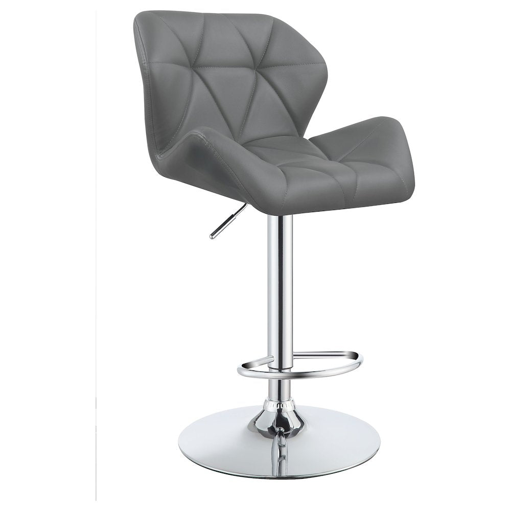 Berrington Upholstered Adjustable Bar Stool Grey (Set of 2) - Coaster Co. of America