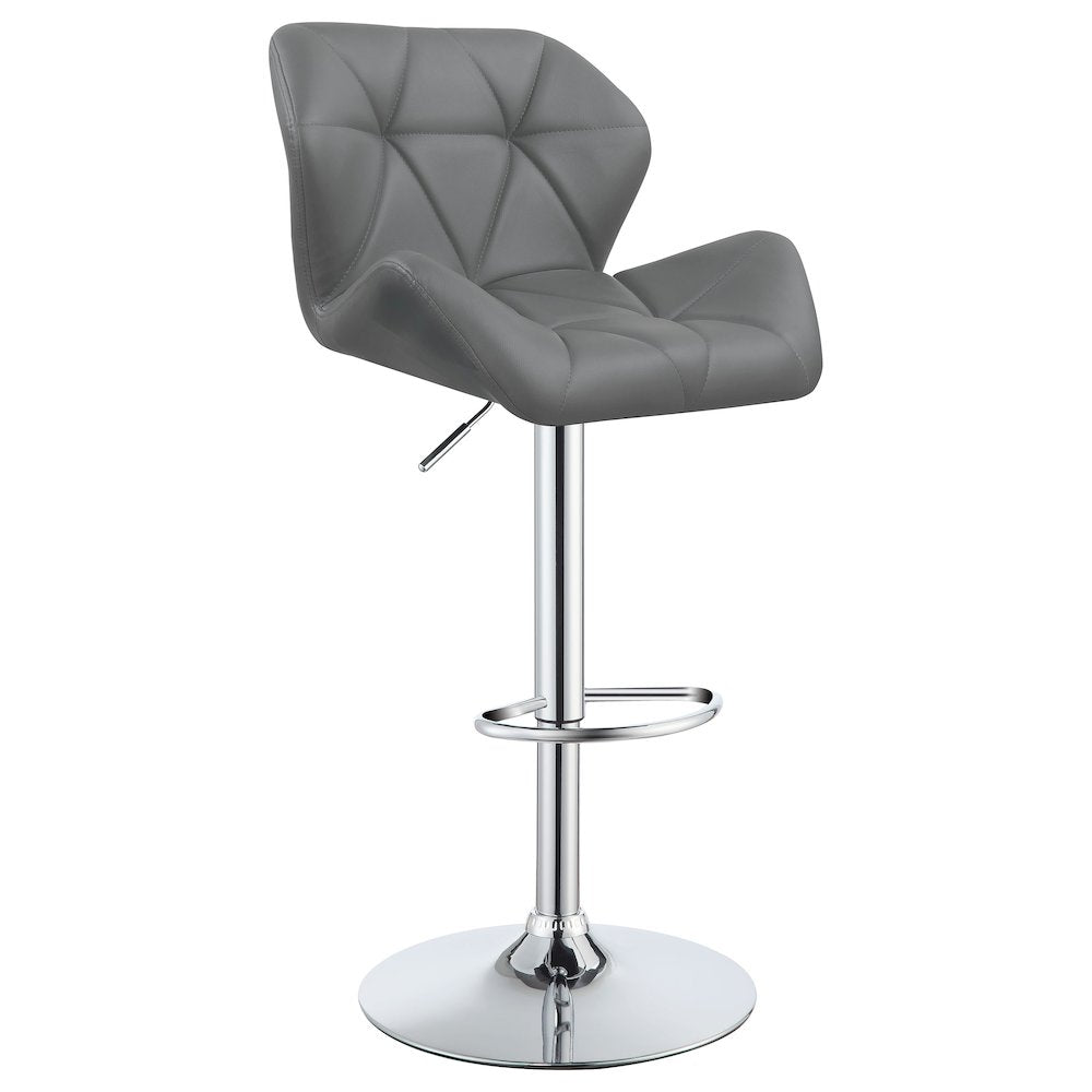 Berrington Upholstered Adjustable Bar Stool Grey (Set of 2) - Coaster Co. of America