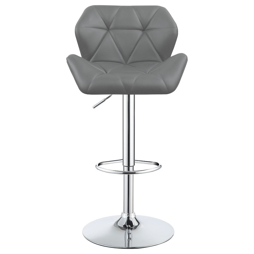 Berrington Upholstered Adjustable Bar Stool Grey (Set of 2) - Coaster Co. of America